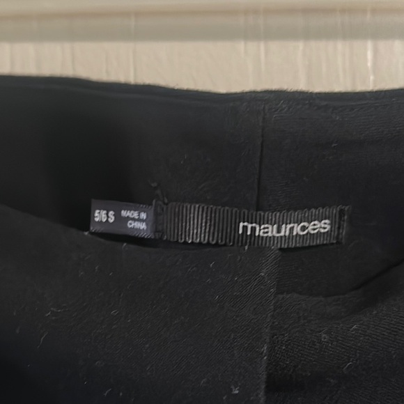 Black High-Waisted Wide Leg Dress Pants 5/6 Short Maurices - Picture 2 of 5